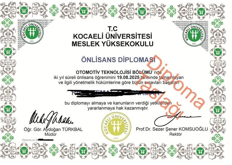 Diploma Hologram Detay